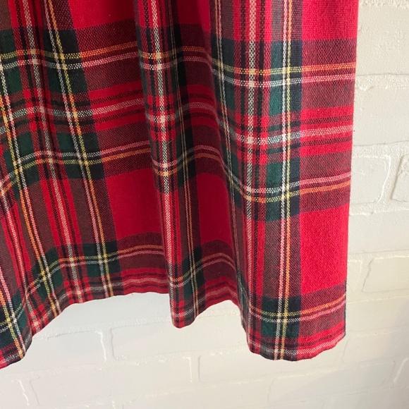 Vintage Red Royal Stewart Tartan Button down Pockets Grungy Academia Sz 7 - Picture 10 of 14